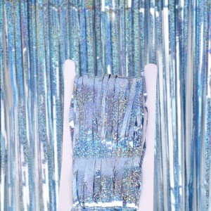 Занавес лазерный "Дождик" Сияющий голубой, 1х2м, 1 шт.