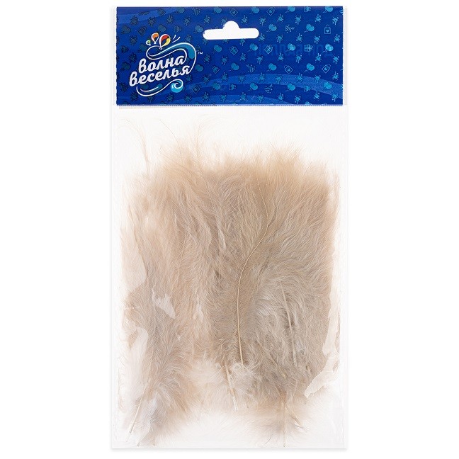 Перья, Премиум, Шампань, 12-15 см, 30 шт.