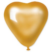 Gm (5'') /Сердце Металлик Золотое, 100 шт.