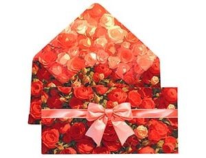 Конверт д/денег Розы красные, 5 шт.