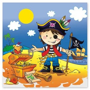 ВЗ Салфетки Маленький пират 33см 12шт/G