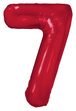 Fm (40''/102 см) Цифра, 7 Slim, Красный, Металлик, 1 шт. в уп.