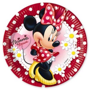 Тарелка Минни Ромашки 23 см, 8 шт/Р