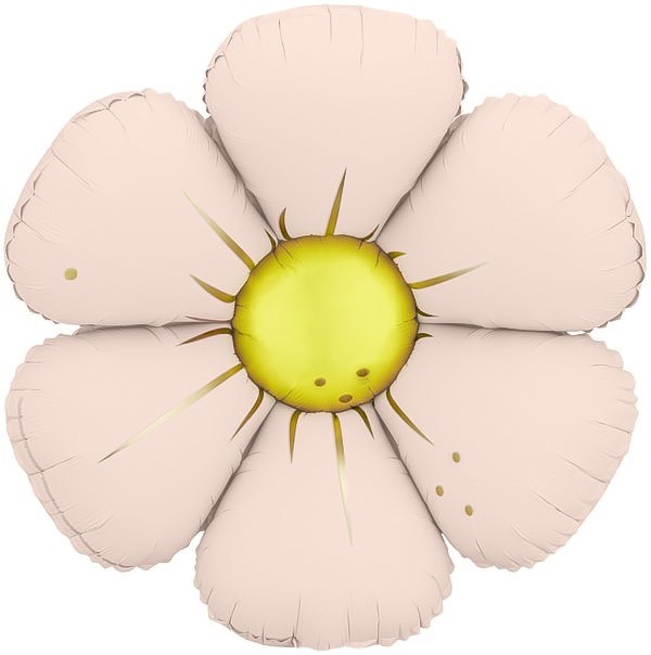 Fa (25''/64 см) Цветок, Ромашка (надув воздухом), Светло-розовый, Сатин, 1 шт.
