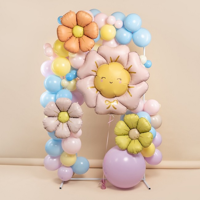 Fa (25''/64 см) Цветок, Ромашка (надув воздухом), Светло-розовый, Сатин, 1 шт.