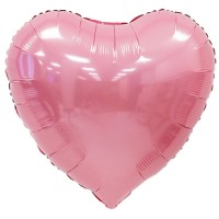 Вх (24"/60 см) Сердце Нежно-розовое, 1 шт.