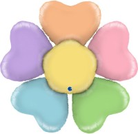 Gr (31"/79 см) Цветок, Лепестки Сердечки, Разноцветный, 1 шт.