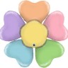 Gr (31"/79 см) Цветок, Лепестки Сердечки, Разноцветный, 1 шт.