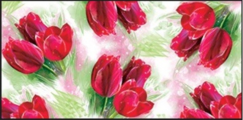 Конверты для денег, Яркие тюльпаны, 8,5*17,2 см, 10 шт.