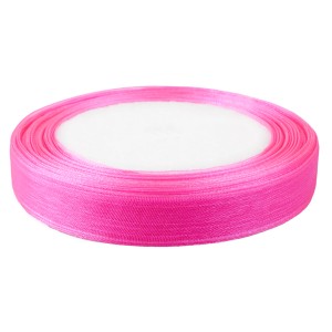 Лента органза (1,2 см*22,85 м) Ярко-розовый, 1 шт.