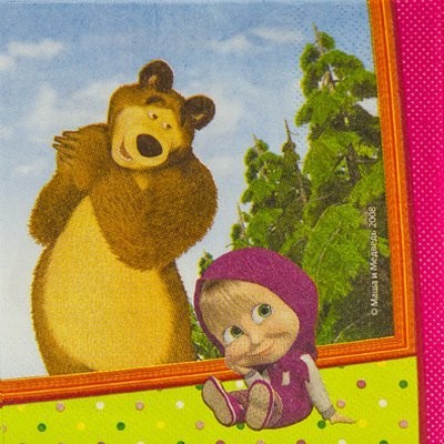 ВЗ Салфетки Маша и Медведь 33см 12шт/G