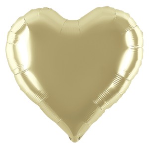Fa (10''/25 см) Мини-сердце с клапаном, Белое золото, Металлик, 5 шт.