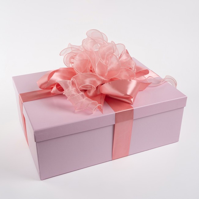 Лента декоративная (4 см*9,14 м) Органза с леской, Нежно-розовый, 1 шт.