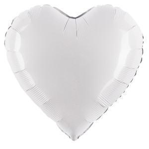 Fa (10''/25 см) Мини-сердце с клапаном, Белый, 5 шт.