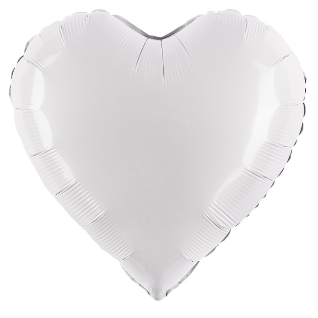 Fa (10''/25 см) Мини-сердце с клапаном, Белый, 5 шт.