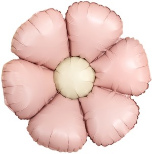 Fa (24''/61 см) Цветок, Ромашка (надув воздухом), Розовый, Сатин, 1 шт. в уп. (цв.этик.)