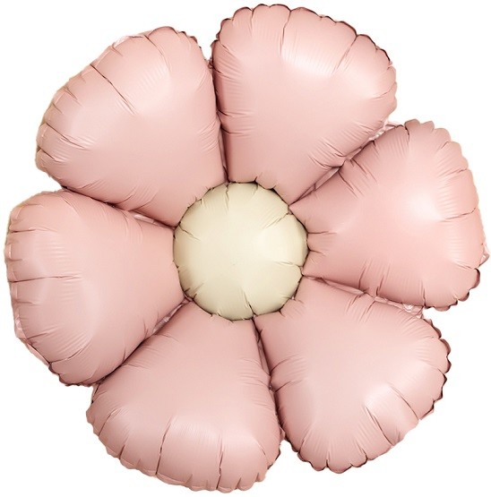Fa (24''/61 см) Цветок, Ромашка (надув воздухом), Розовый, Сатин, 1 шт. в уп. (цв.этик.)