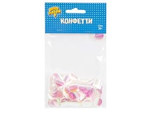 Конфетти Круги перламутр 1,5см 20гр/G