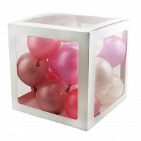 Коробка для шаров "Декор" Белый, 30*30*30 см,  1 шт.