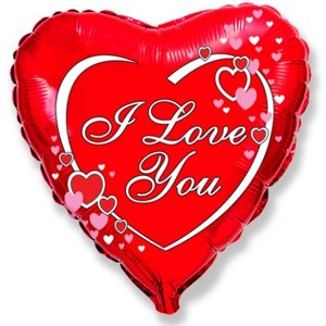 Fm (18"/45см) /Сердце, ILY С Сердцами, 1 шт.