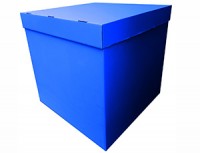 Коробка для воздушных шаров Синяя, 70*70*70 см, 1 шт.