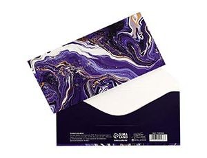 Конверт д/денег Мрамор синий, 10 шт.