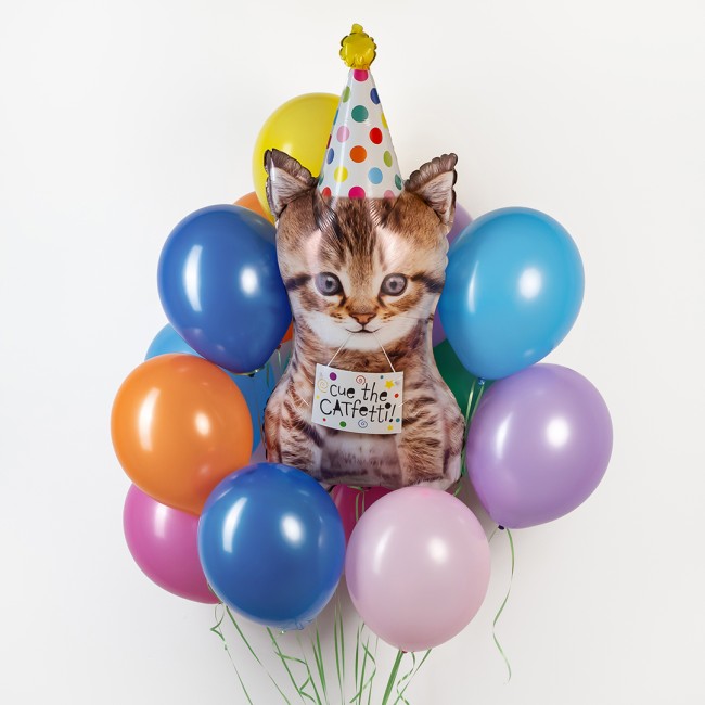 Gr (36''/91 см) Фигура, Котенок в колпаке, 1 шт.