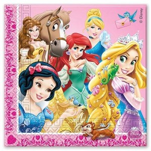 PS Салфетки Принцессы и животные 33см 20шт/Р