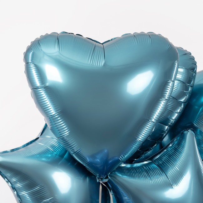 Ag (19''/48 см) Сердце, Сизый, Бохо, 1 шт.