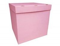 Коробка для воздушных шаров Розовая, 70*70*70 см, 1 шт.