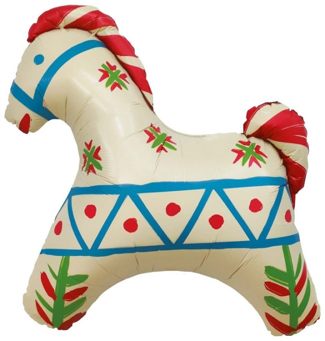 Ag (32''/81 см) Фигура, Лошадка Русский узор, 1 шт. в уп.