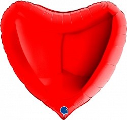 Gr (36''/91 см) Сердце, Красный, 1 шт.