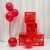 Набор коробок для шаров Love, Красный, 30*30*30 см, 4 шт. в кор.