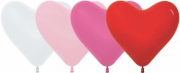 Sp Сердце (12''/30 см) /Асс Белый/Розовый/Фуше/Красный, пастель, 100 шт.