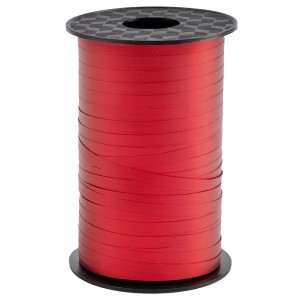 Лента полипропиленовая (0,5 см*250 м) Красный, Матовый металл, 1 шт.