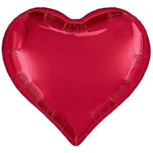 Ag (24''/61 см) Сердце, Красный, 1 шт. в уп.