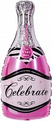 Fa (39"/99 см) Фигура, Бутылка, Шампанское вино, Розовый, 1 шт.
