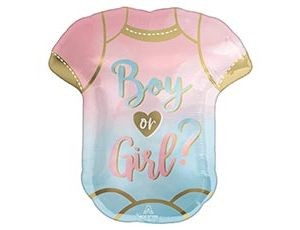 Аn (24''/60 см) Фигура, Боди Boy or Girl? роз-голуб, 1 шт.