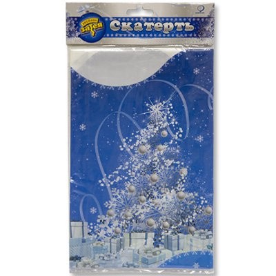 Скатерть п/э Зимняя Сказка 130х180см/G, 1 шт.