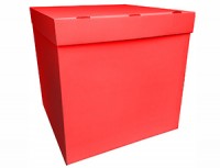 Коробка для воздушных шаров Красная, 70*70*70 см, 1 шт.