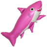 Fm (41"/104 см) Фигура, Акула веселая розовая, 1 шт.