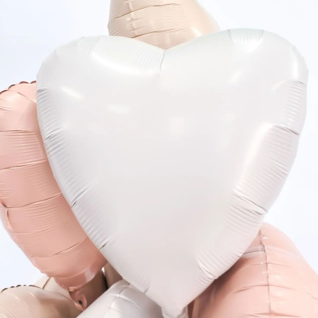 Ag (19''/48 см) Сердце, Мистик, Пудра, Сатин, 1 шт.