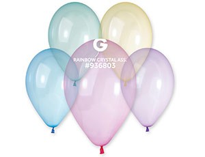 Gm (14''/35 см) Кристалл ассорти RAINBOW, 50 шт.