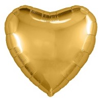 Ag с клапаном (9''/23 см) Мини-сердце, Золото, 5 шт.