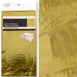 Скатерть одноразовая, Золото, Металлик, 137*183 см, 1 шт.