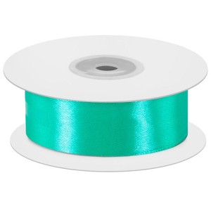 Лента атласная (1,2 см*22,85 м) Бирюзовый, 1 шт.