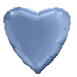 Ag (19''/48 см) Сердце, Лазурь, Сатин, 1 шт.