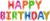 Fa Набор шаров-букв (16''/41 см) Мини-, Надпись "Happy Birthday", Ассорти, в упаковке 1 шт.