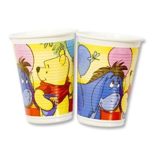 Стакан пласт Винни Пух и др 200мл 8шт/Р