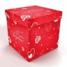 Коробка д/надутых шар 60х60х60см С ДР красная, 1 шт.